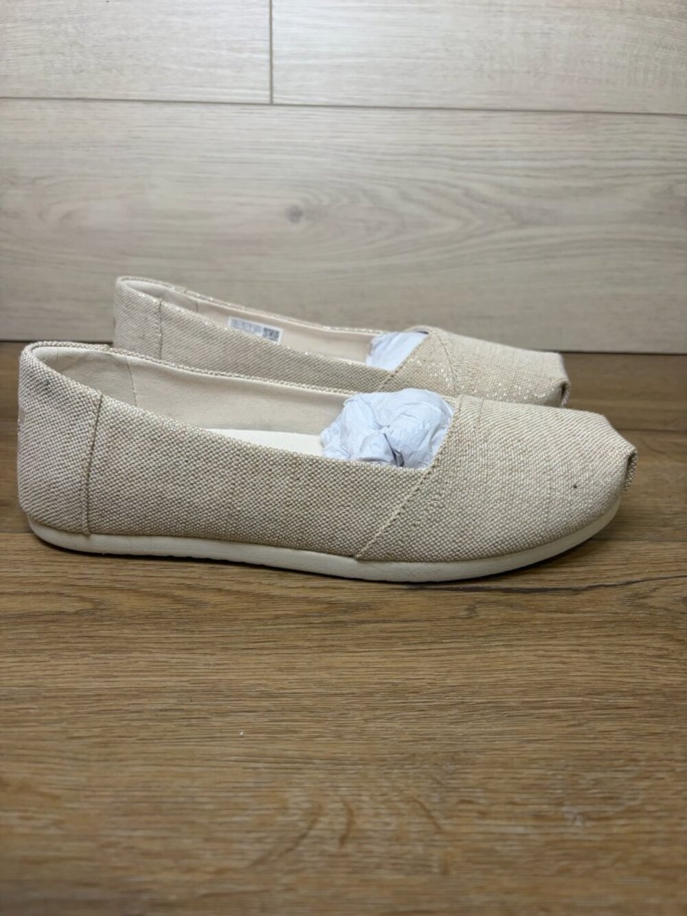 Toms Alpargata Ballet Heritage Canvas Classic Loafer Flats Champagne 9.5 NWT